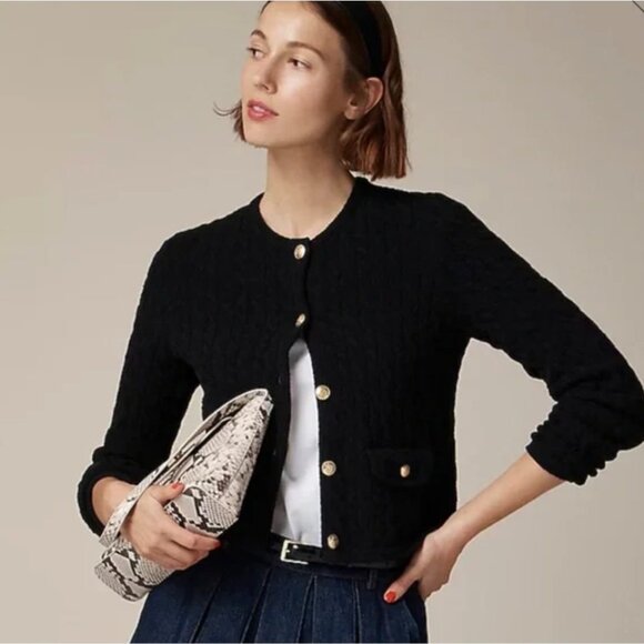 J. Crew Black Textured Jacket - Picture 2 of 3